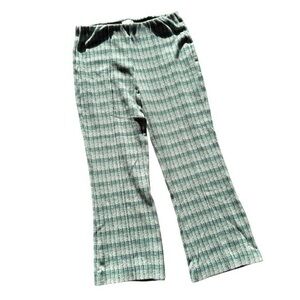 Green houndstooth plaid stretch comfy Industry pants